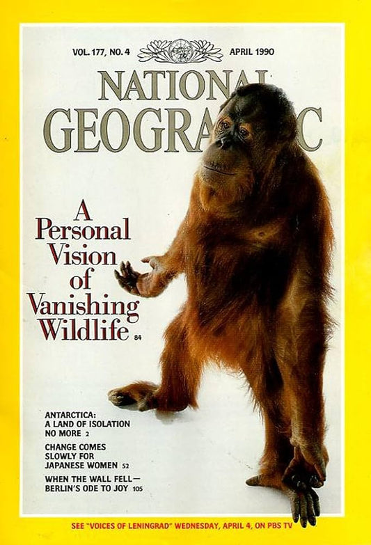 A Personal Vision Of Vanishing Wildlife [national geographic][rare books][april 1990]