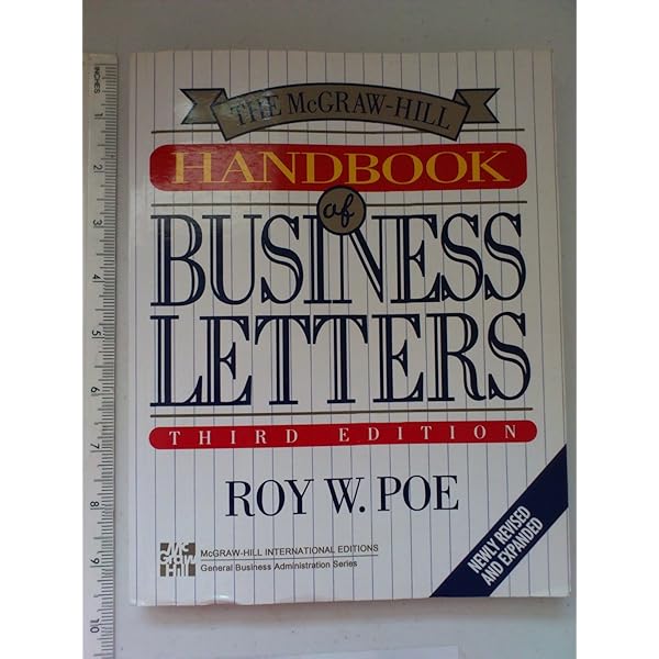 The McGraw-Hill Handbook of Business Letters by Roy Poe [rare books]