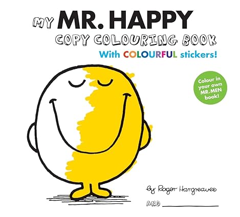 My Mr. Men Happy Copy Colouring Book With Colourful Stickers!