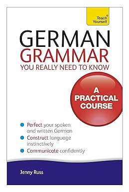 TEACH YOURSELF: German Grammer you really need to know by Jenny Russ (RARE BOOKS)