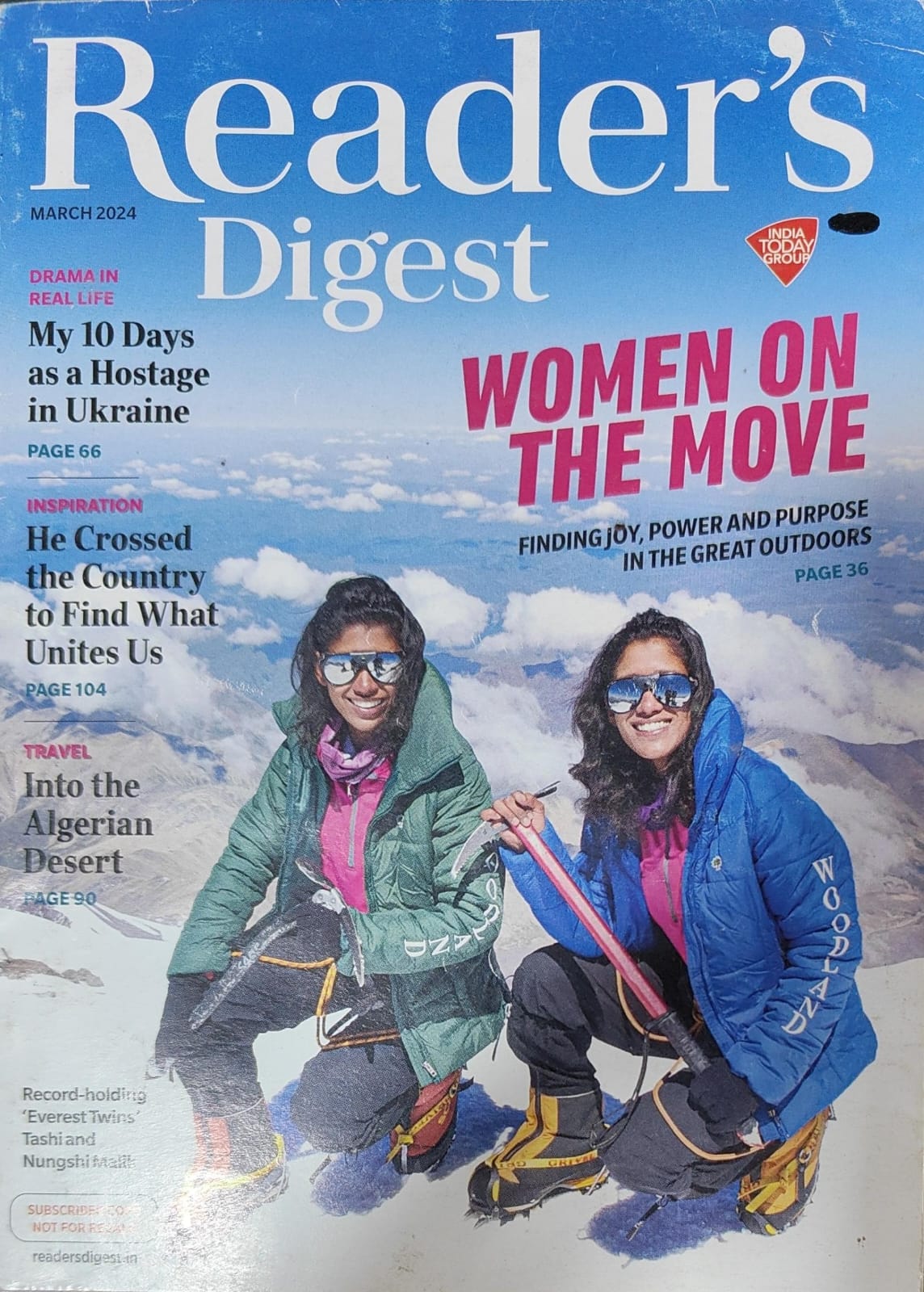 Reader's Digest India - March 2024 - Women On The Move [rare books]