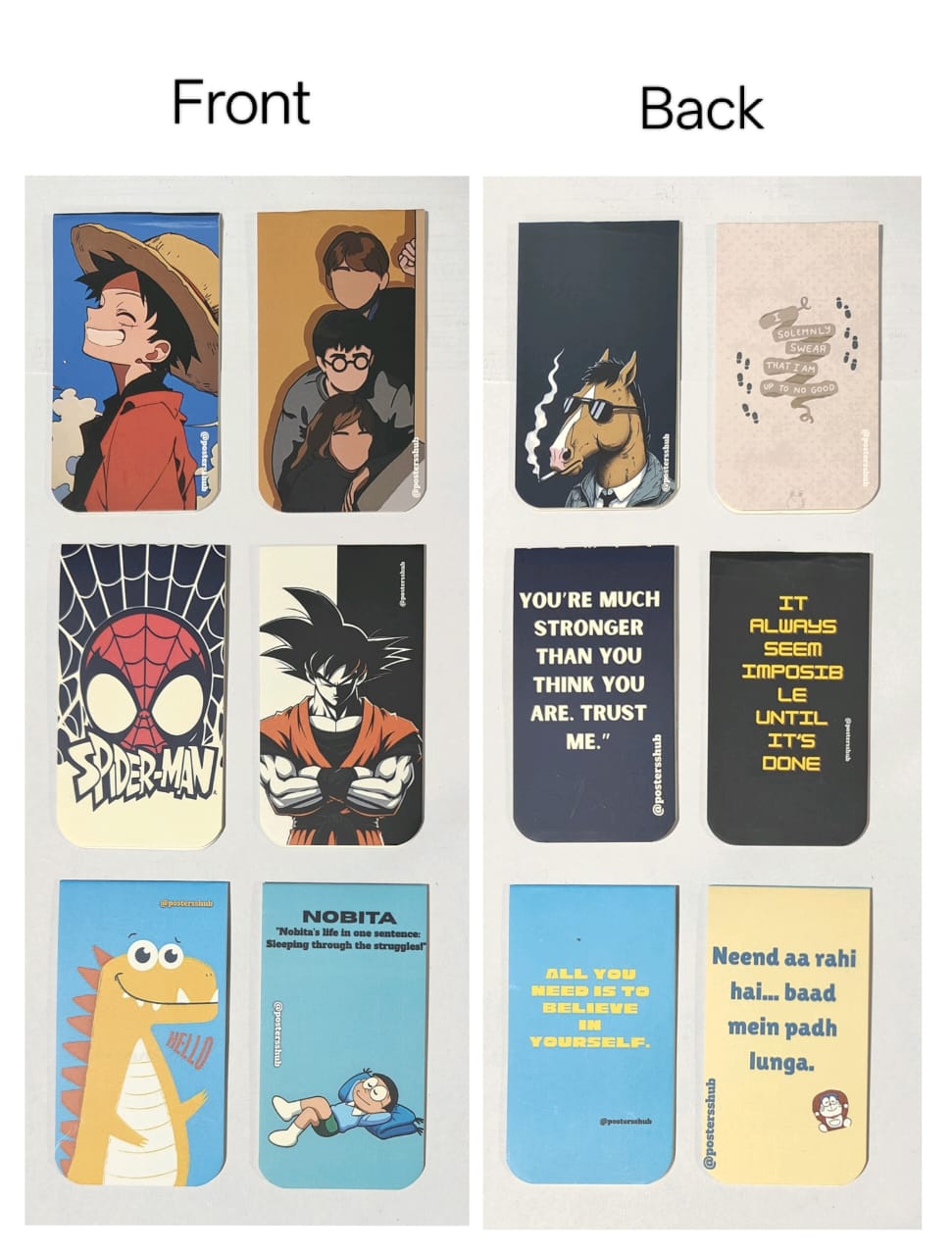 Magnetic Bookmarks (D1) Set of 6