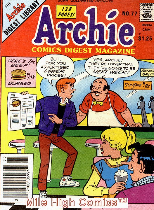 Archie Comics Digest Magazine no. 77 (1973 EDITION) [RARE BOOKS]