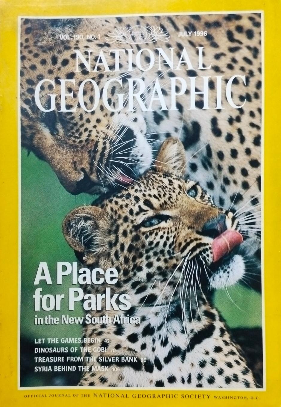 A place for parks in the new south africa [national geographic][rare books][july 1996]