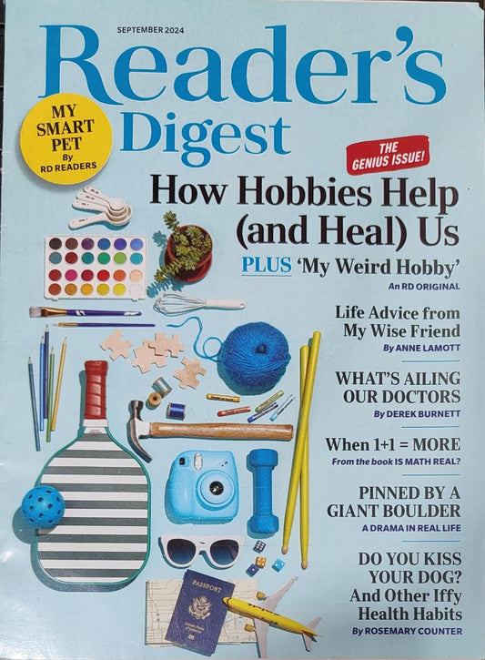 Reader's Digest India September 2024 - How Hobbies Help (and Heal) Us [rare books]
