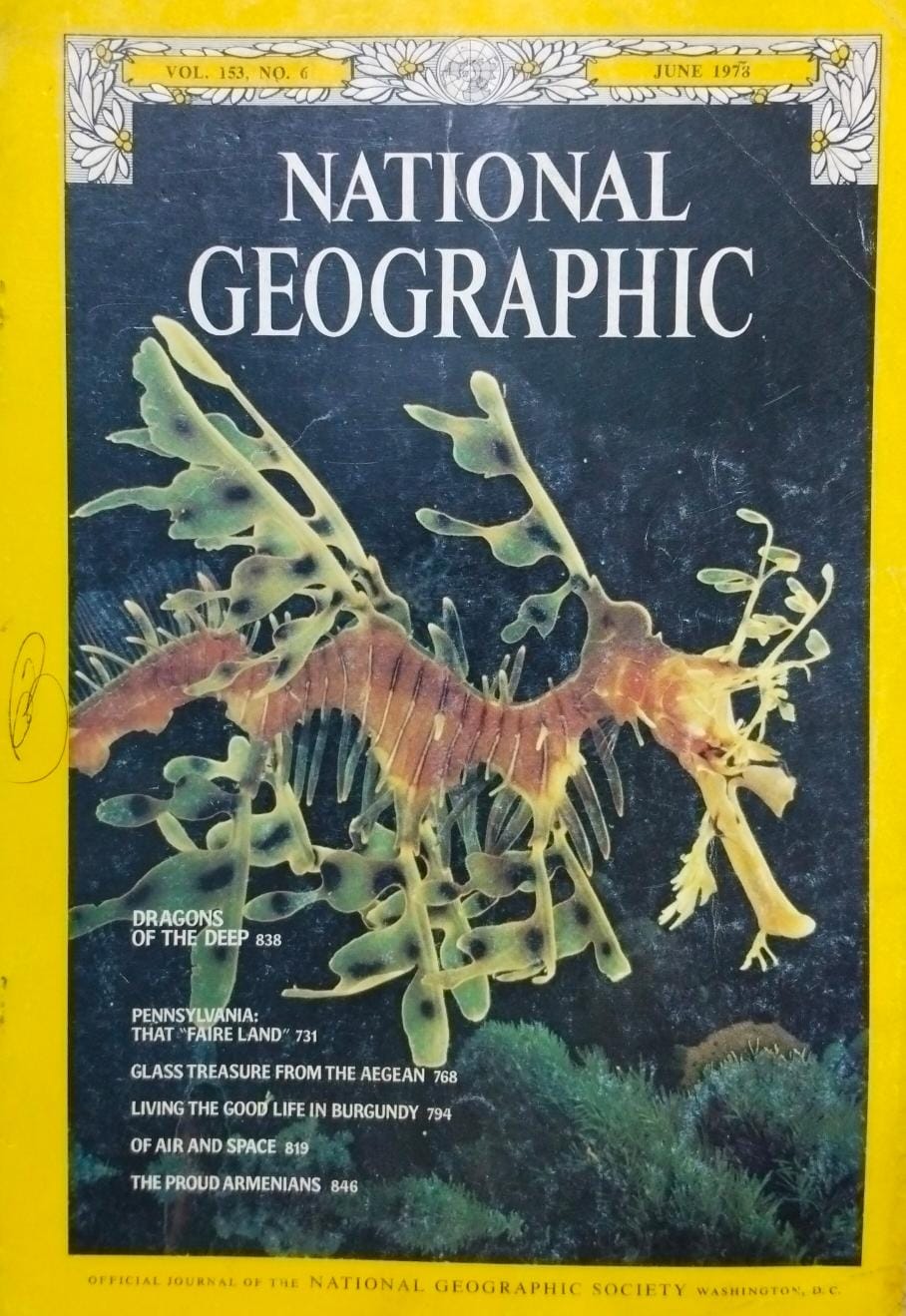 Dragons of the deep [national geographic][rare books][june 1978]