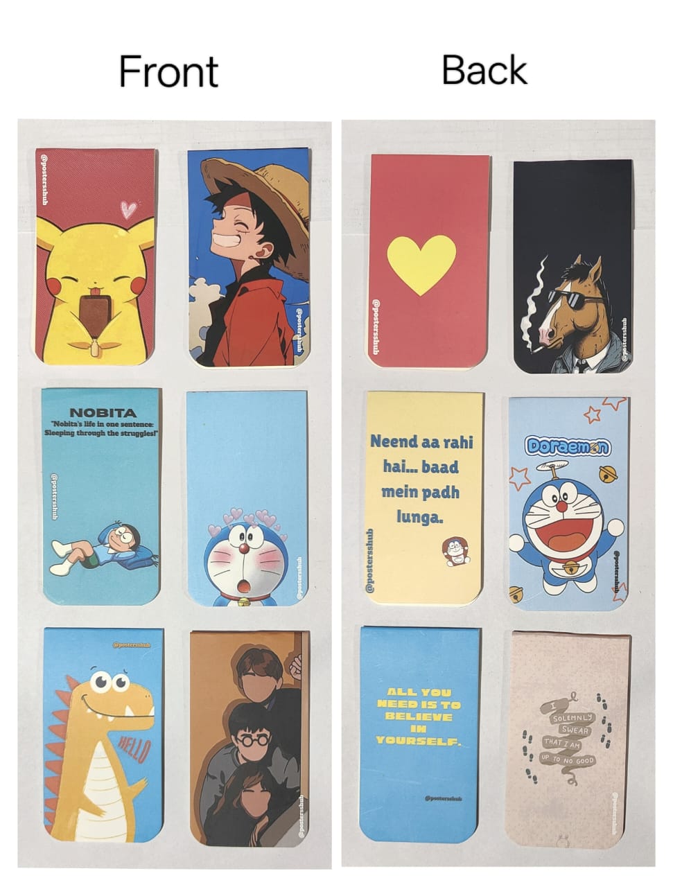 Magnetic Bookmarks (E1) Set of 6