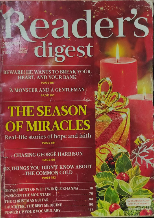 Reader's digest - Decembe 2018 the season of miracles