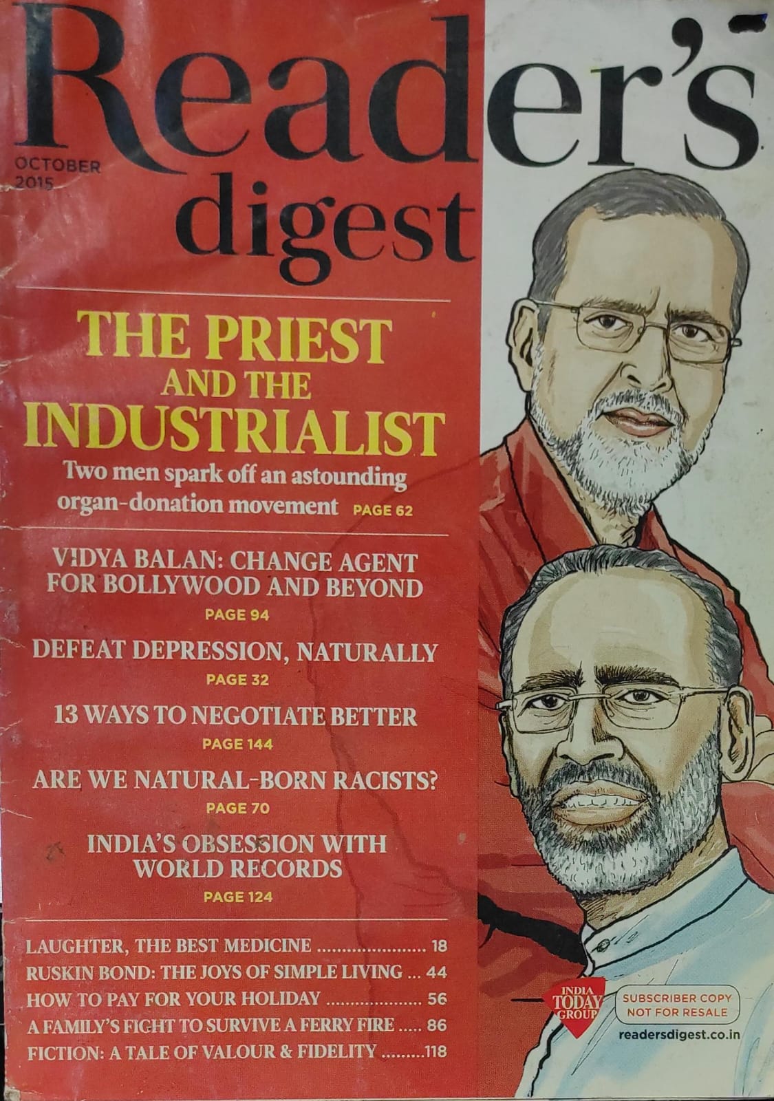 Reader's Digest - October 2015 [Rare book]
