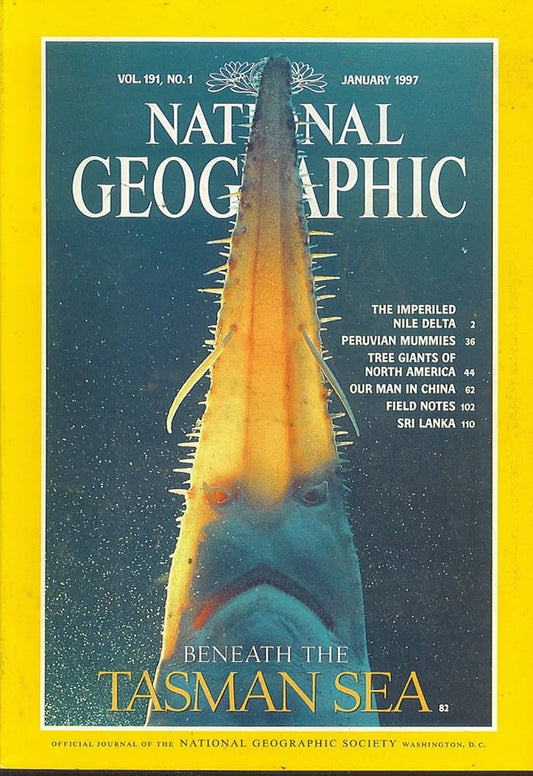 Beneath The Tasman Sea [national geographic][rare books][january 1997]