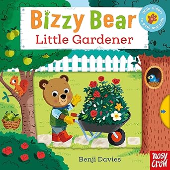 Bizzy Bear: Little Gardener Board book by Benji Davies [With Sliders to Push and Pull] [Premium Books]