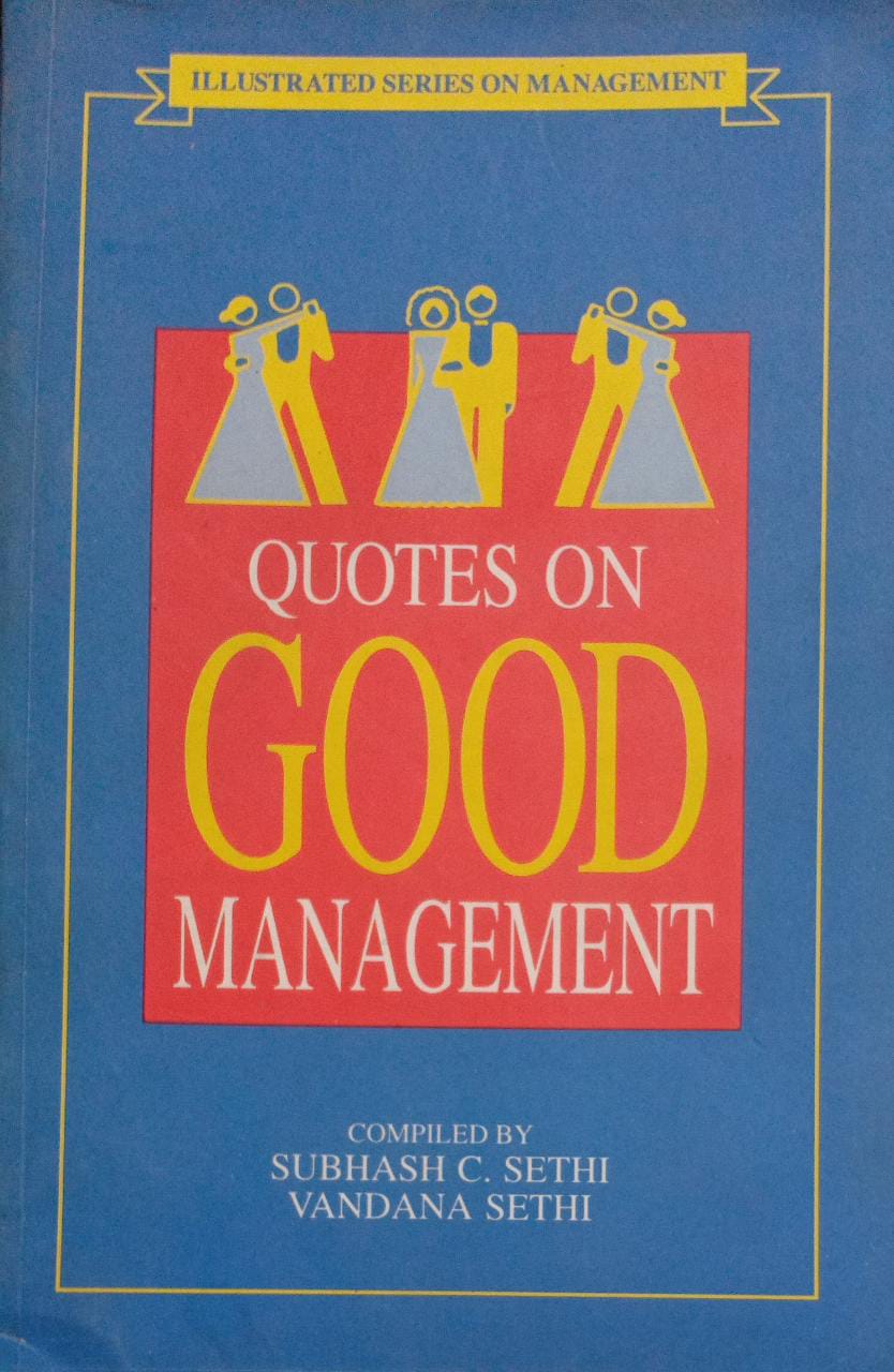 Quotes on good management [RARE BOOKS]