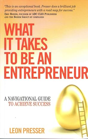 What it Takes to be an Entrepreneur [RARE BOOKS]