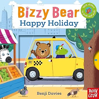 Bizzy Bear: Happy Holiday Board book by Nosy Crow [With Sliders to Push and Pull] [Premium Books]