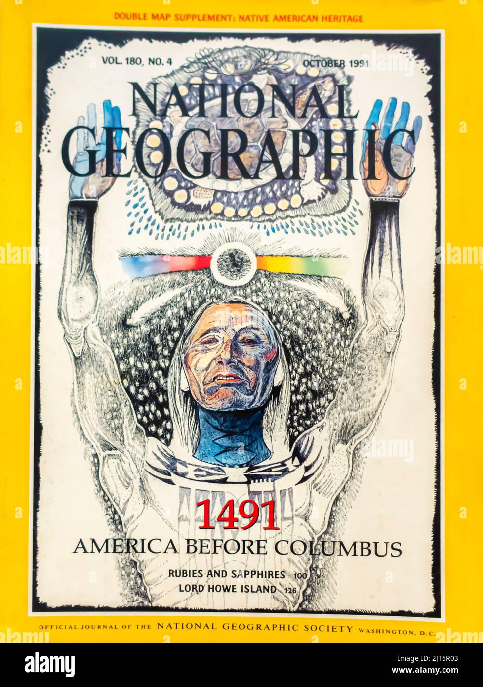 1491 America Before Columbus  [national geographic][rare books][october 1991]