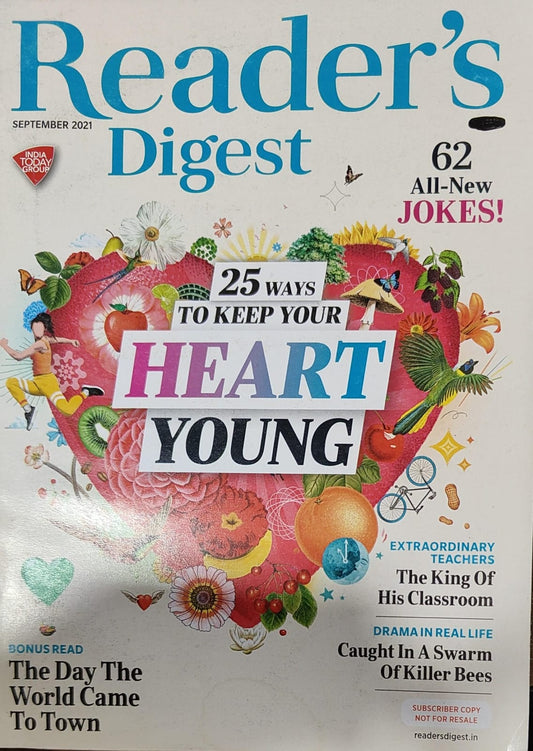 Reader's Digest, September 2021 : 25 Ways To Keep Your Heart Young  [rare books]