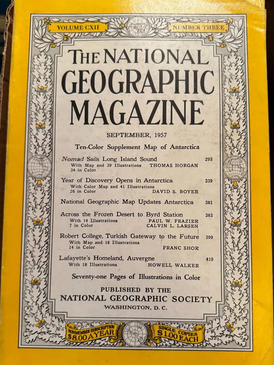 national geographic september 1957 [rare books]