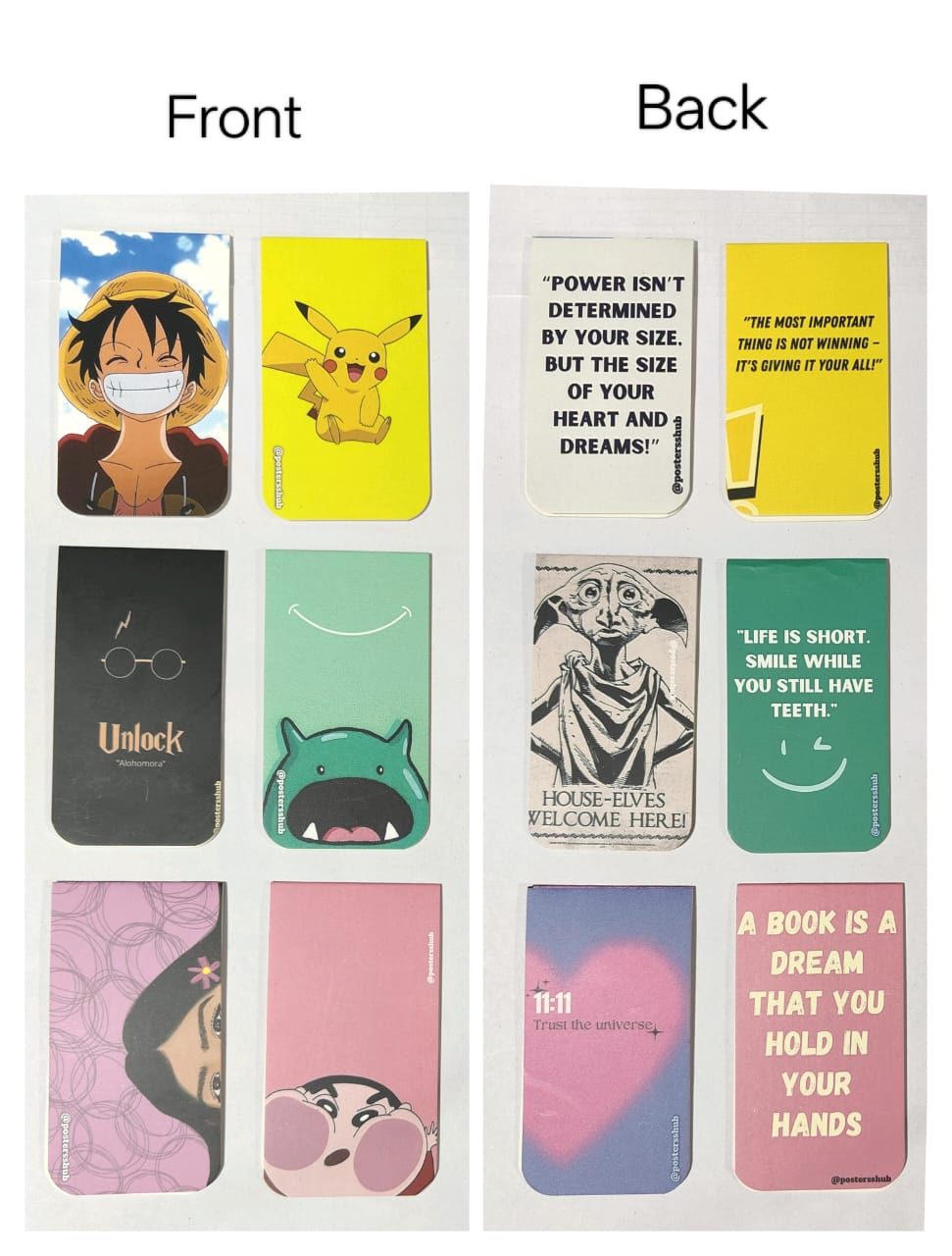 Magnetic Bookmarks (J1) Set of 6