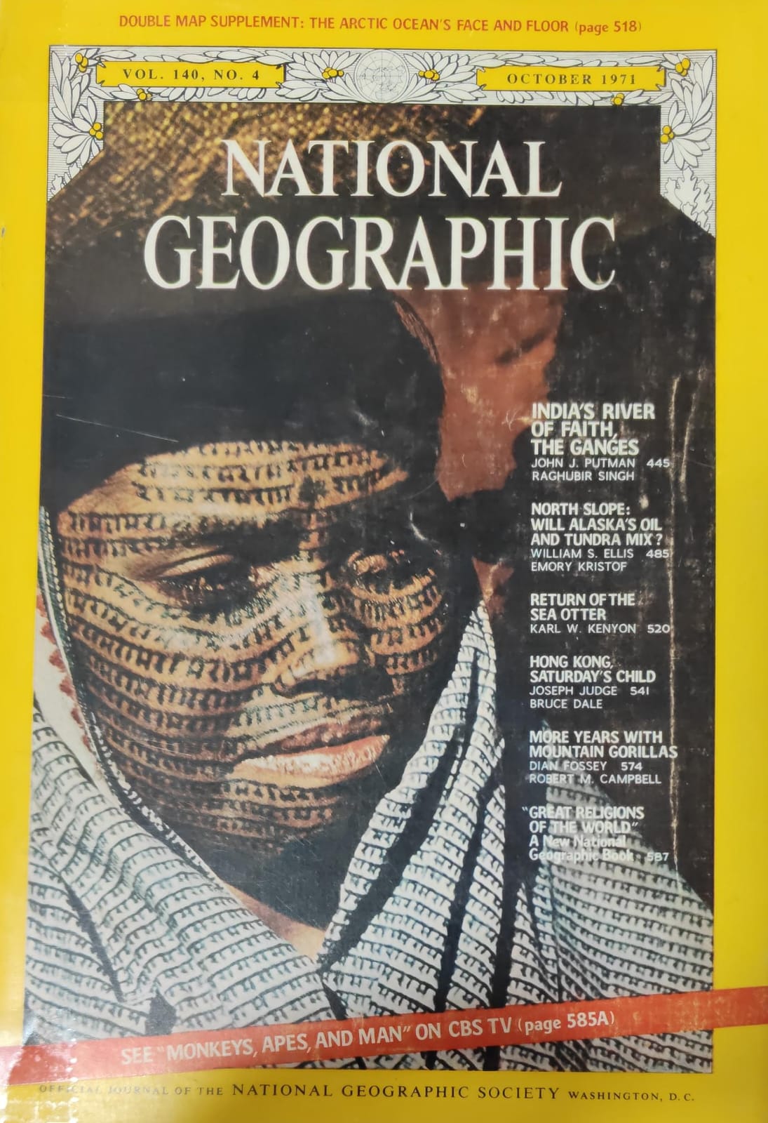 India's River Of Faith, The Ganges [national geographic][rare books][october 1971]