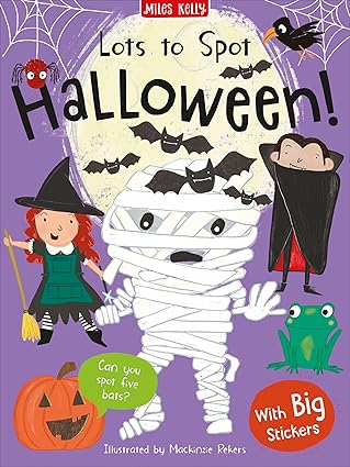 Halloween Sticker Book: Interactive Spotting Tasks Featuring Big Stickers for Early Learning by Miles Kelly [Premium Books]