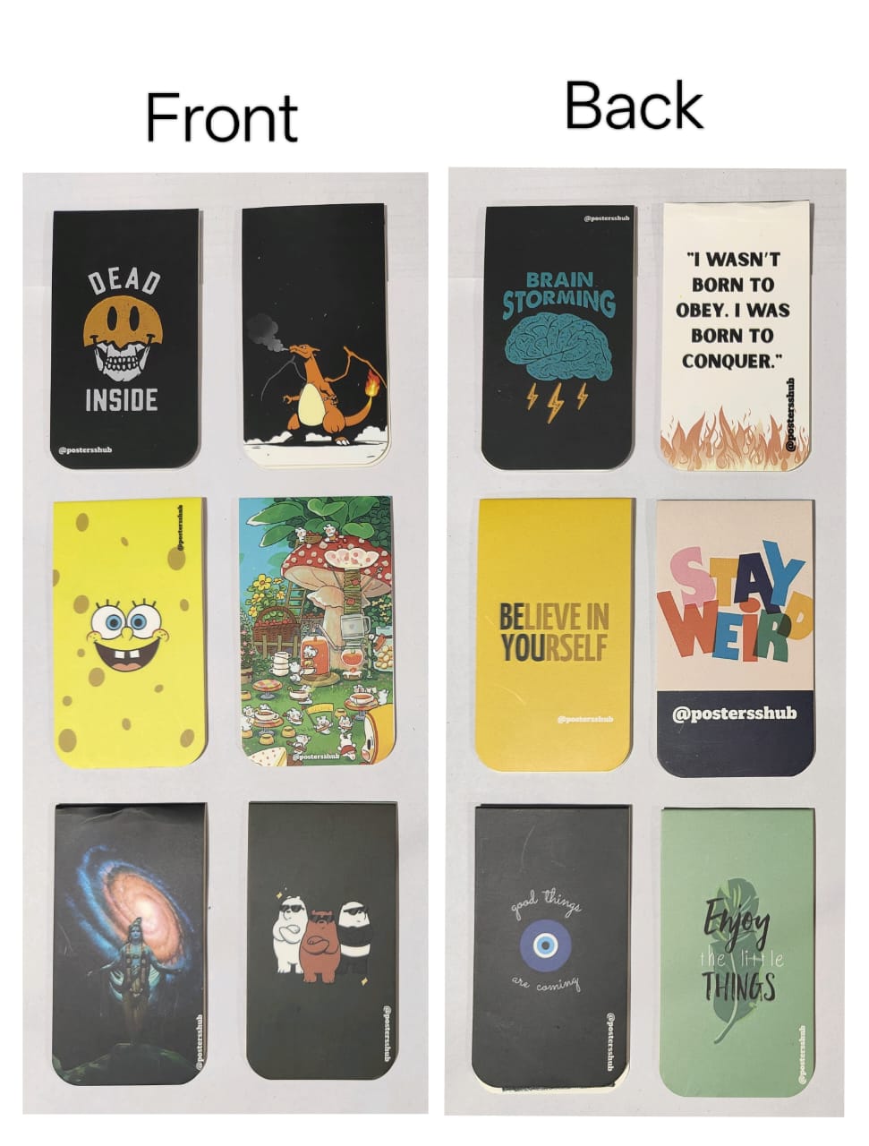 Magnetic Bookmarks (M1) Set of 6