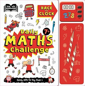 Help With Homework: 7+ Maths Challenge Pack Hardcover by Autumn Publishing [Premium Books]