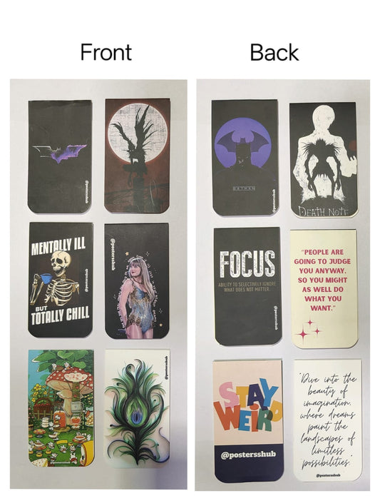 Magnetic Bookmarks (N2) Set of 6