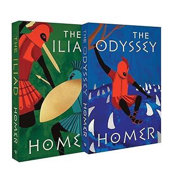 HOMER: The Iliad & The Odyssey Set of 2 Books (Wilco Classics) by HOMER | The Illiad  |The Odyssey [Premium Books]
