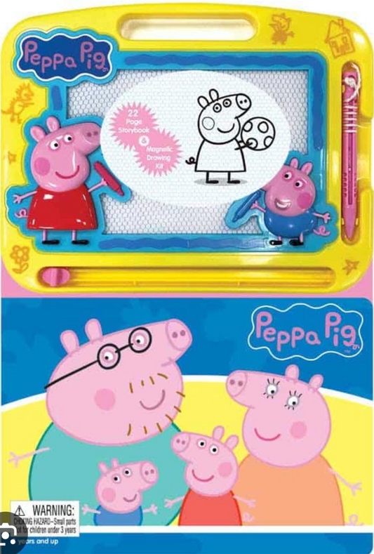 Peppa Pig: Magnetic Drawing Kit / Storybook [Includes an easy to use magnetic pen!] [Premium Books]