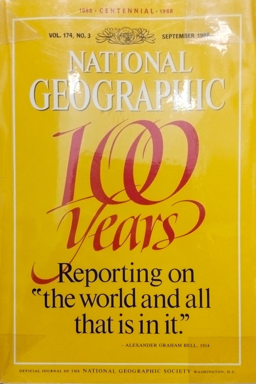 100 years [national geographic][rare books][september 1988]