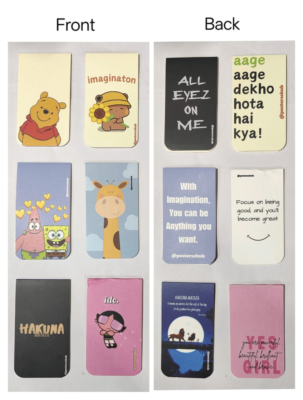 Magnetic Bookmarks (S2) Set of 6