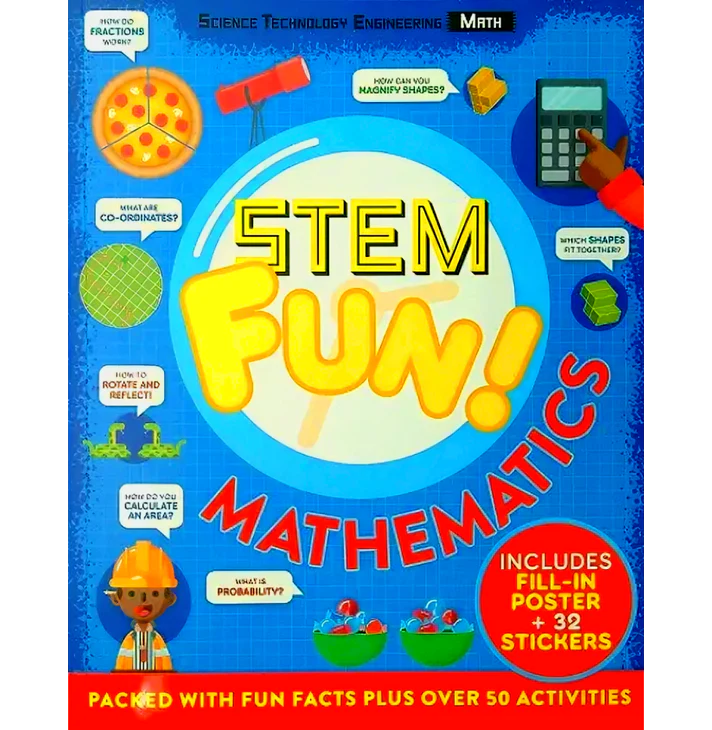 Stem Fun: Mathematics [Includes Fill-In Poster +32 Stickers] by Anne Rooney [Premium Books]