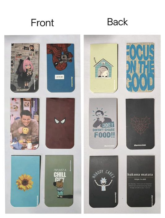Magnetic Bookmarks (T2) Set of 6