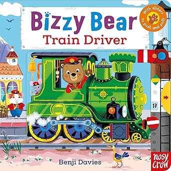 Bizzy Bear: Train Driver Board book by Benji Davies [With Sliders to Push and Pull] [Premium Books]