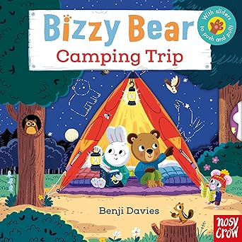 Bizzy Bear: Camping Trip Board book by Benji Davies [With Sliders to Push and Pull] [Premium Books]