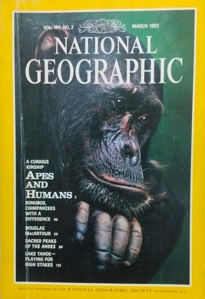 Apes and humans [national geographic][rare books][March 1992]