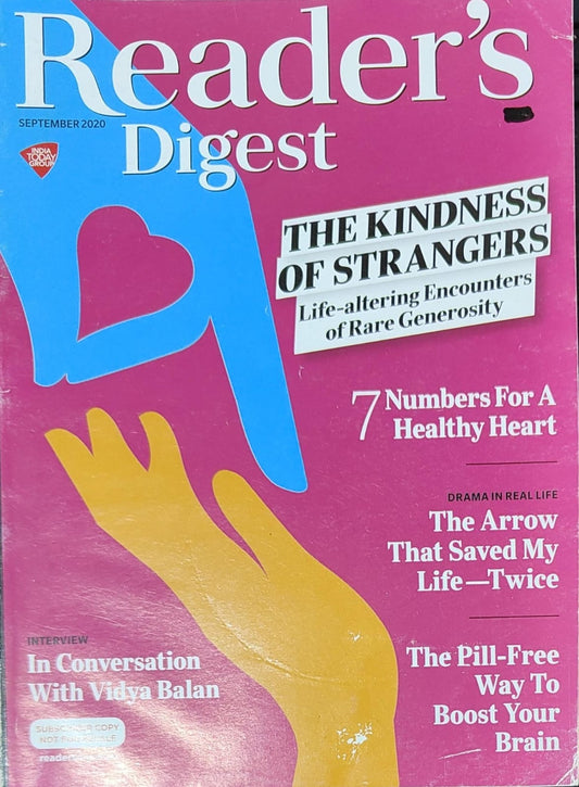 Reader's Digest India September- 2020 The Kindness Of Strangers [rare books]