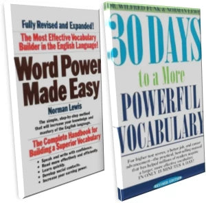 Word power made easy and 30 days to more powerful vocabulary (set of 2 books) [rare books]