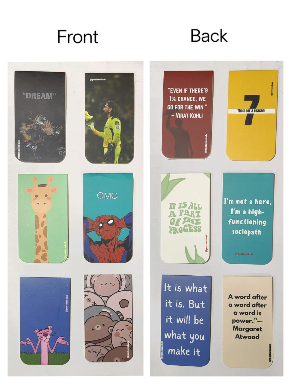 Magnetic Bookmarks (X1) Set of 6