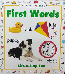 First Words (Active Minds) lift-a-flap fun (Board book)