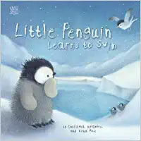 Little penguin learns to swim