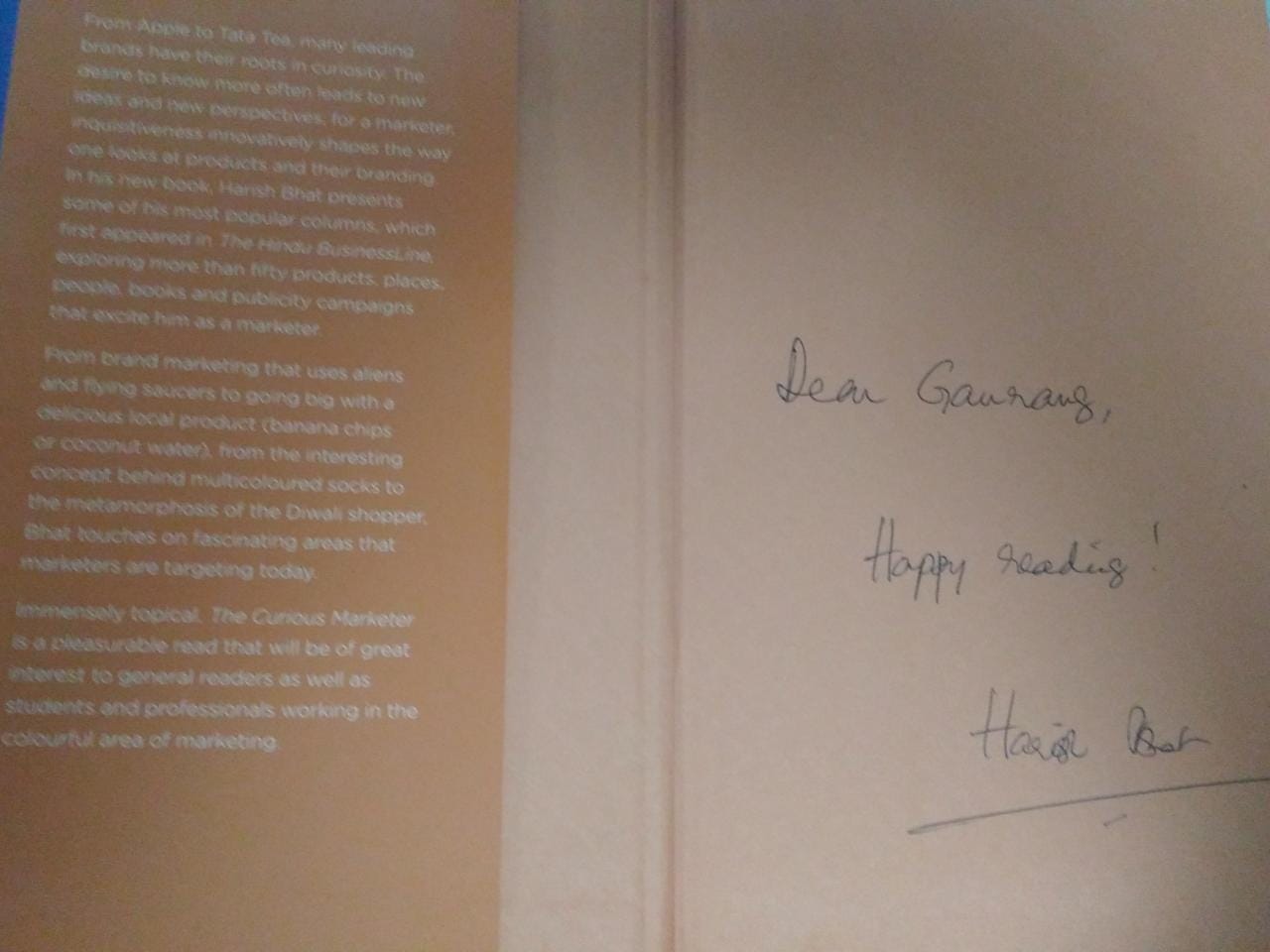 The Curious Marketer: Expeditions in Branding and Consumer Behaviour [Hardcover] [SIGN COPY] (RARE BOOKS)