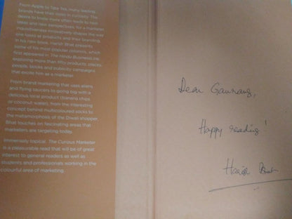 The Curious Marketer: Expeditions in Branding and Consumer Behaviour [Hardcover] [SIGN COPY] (RARE BOOKS)