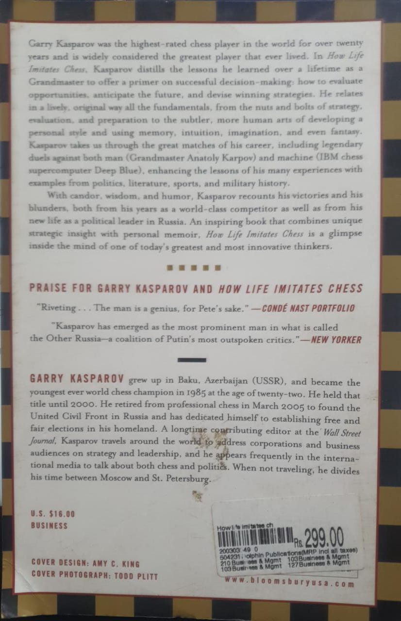How Life Imitates Chess [Paperback]