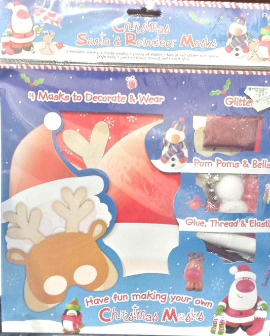 Christmas Santa & Reindeer Masks