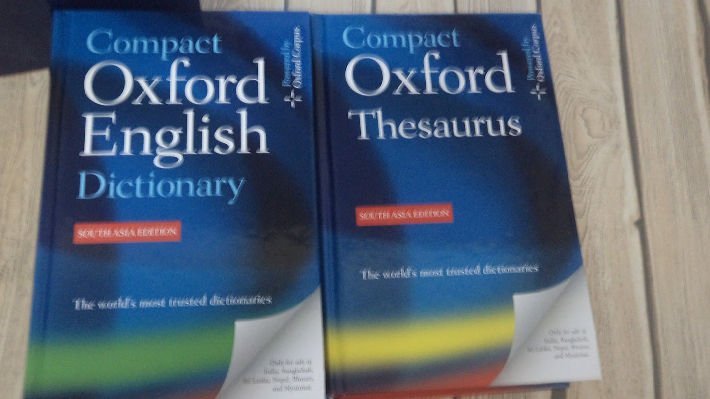 Compact oxford dictionary & thesaurus [hardcover] [box set] (rare books)