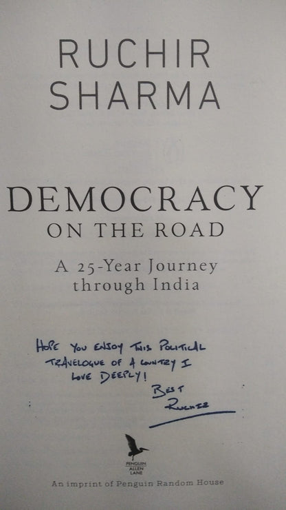 Democracy on the Road: A 25 Year Journey through India {HARDCOVER} (WITH SIGN)