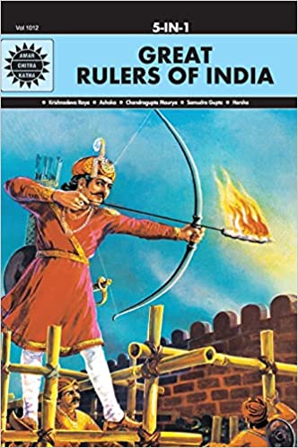 Great rulers of india:5 in 1 (amar chitra katha) [graphic novel] [hardcover]