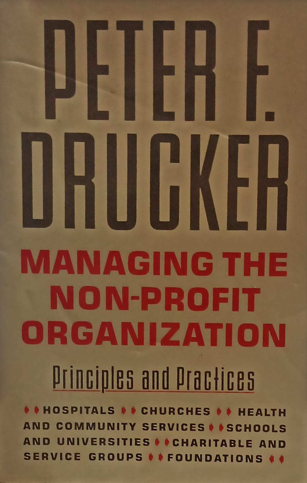 Managing the non-profit organization: principles and practices [rare books]