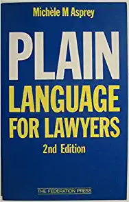 Plain Language for Lawyers (RARE BOOKS)